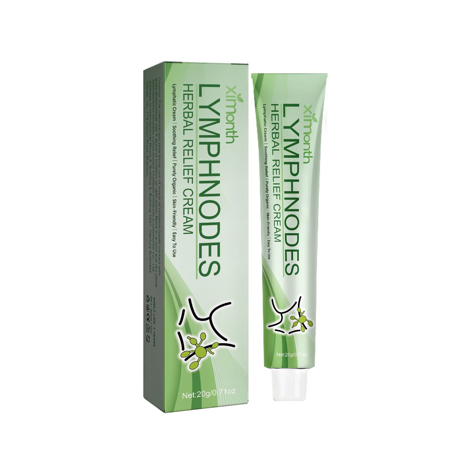 Herbal Body Care Cream, Lymph Repair, Swelling Relief, Detox, Pain Relief ,20g