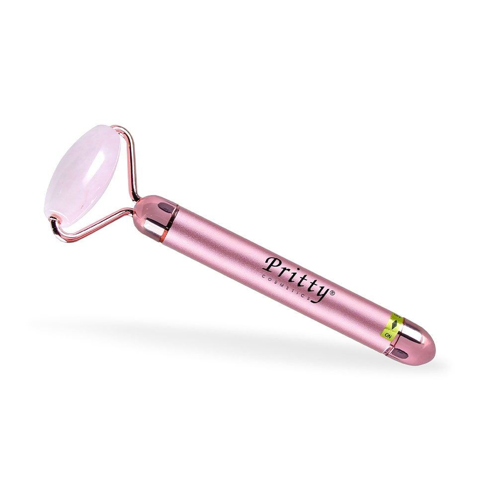 Pritty Rose Quartz Facial Roller, Rose Gold