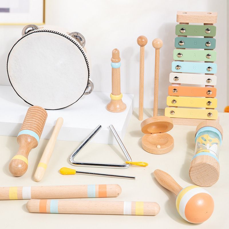 Children Percussion Instrument Set Shaker Hand Drum Xylophone Parent Child Teaching Music Toy