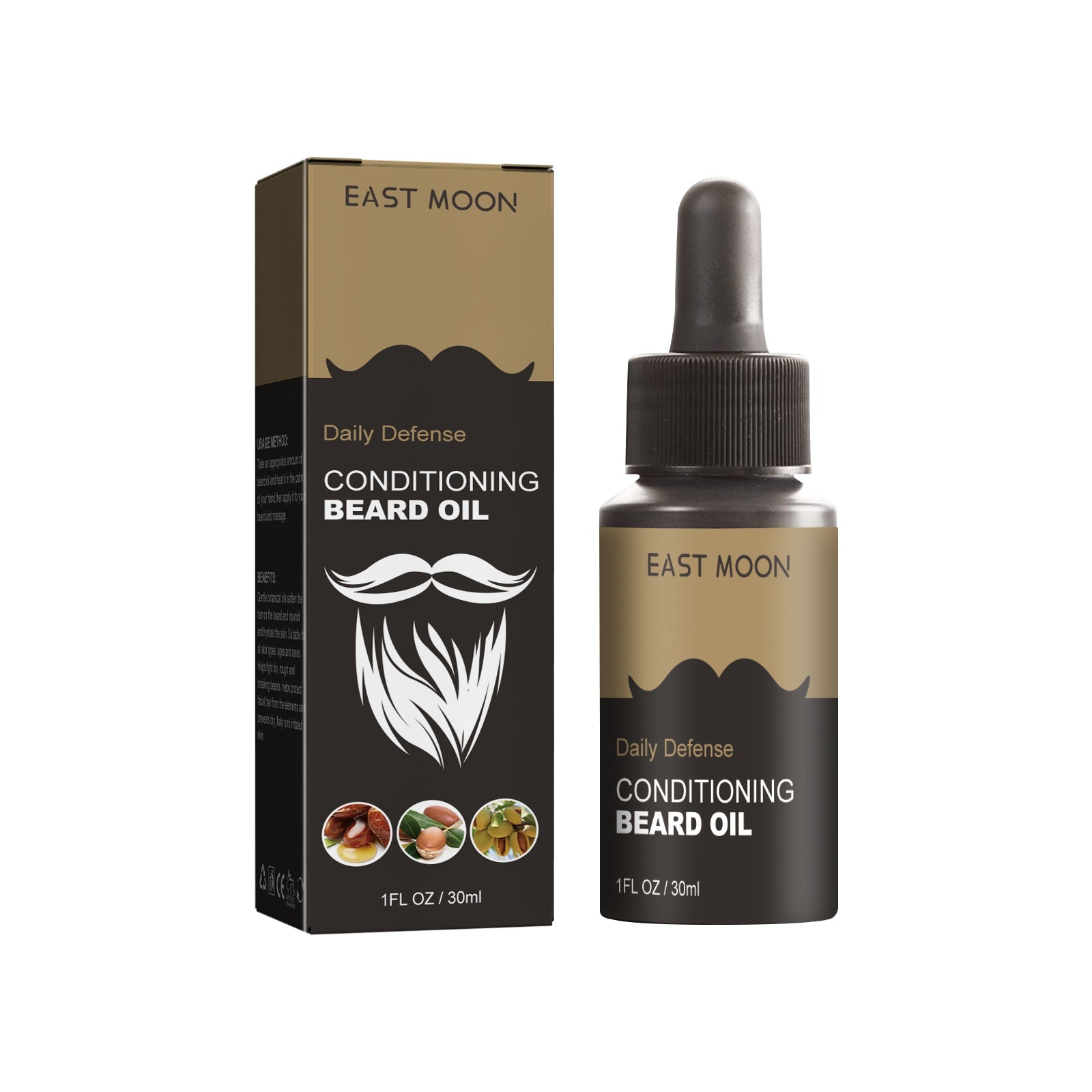 Beard Care Oil, Daily Defense for Soft, Moisturized, Frizz-Free Beard ,30ml