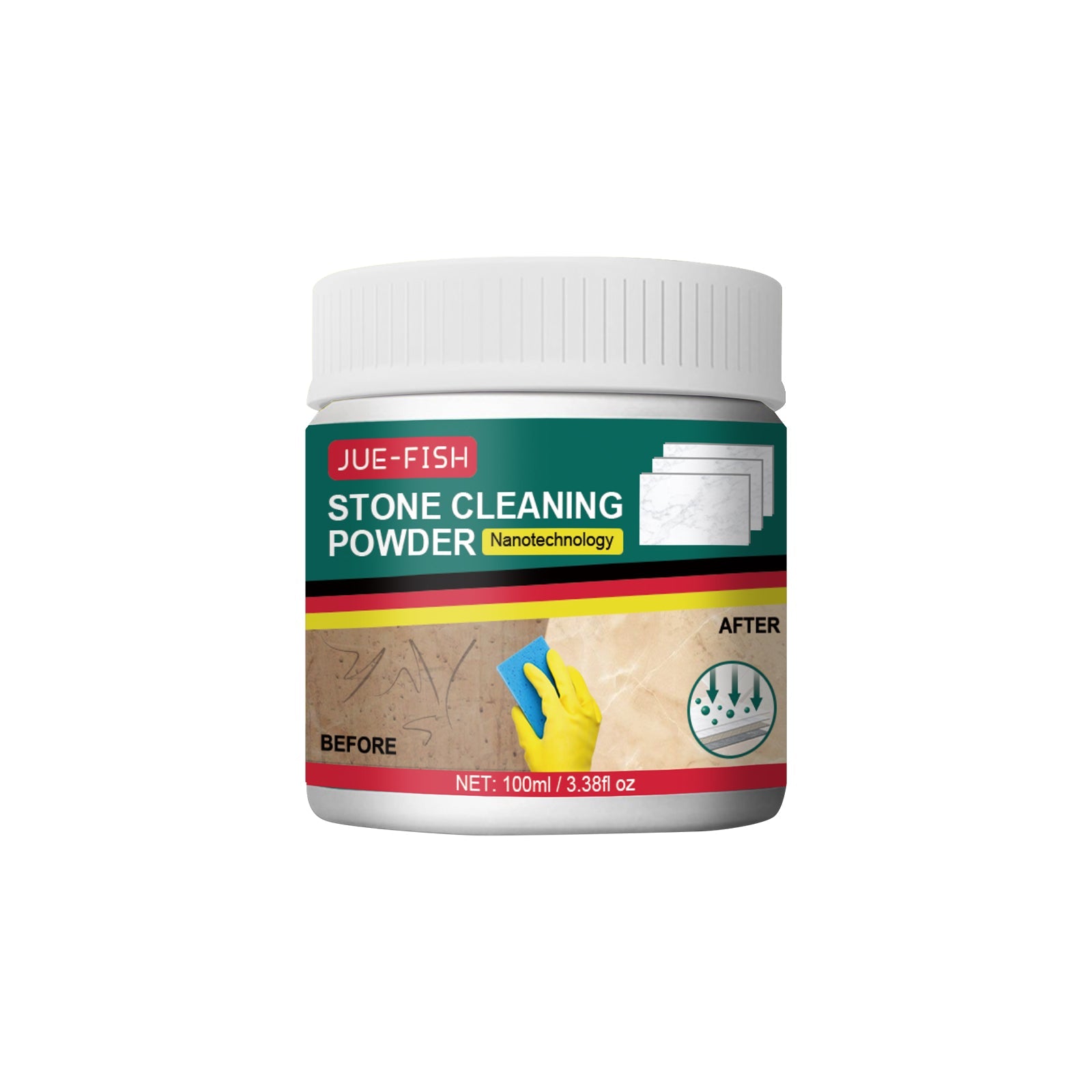 Deep Decontamination Stone Cleaner, Effective Tile Polishing, Remove Stubborn Dirt Safely ,100ml