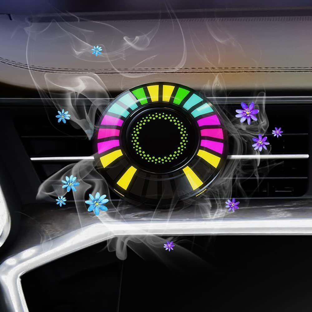 Car Aromatherapy Rhythm Light Car Essential Oil Diffuser RGB Sound Activated Lamp