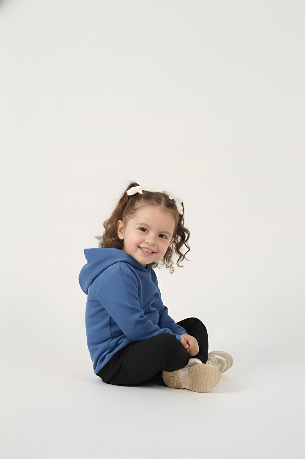 سترة أطفال كلاسيكية كبيرة الحجم من MULU - أزرق مخضر