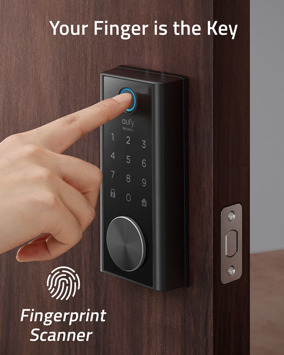 Eufy Smart Lock Touch And Wi-Fi, Black
