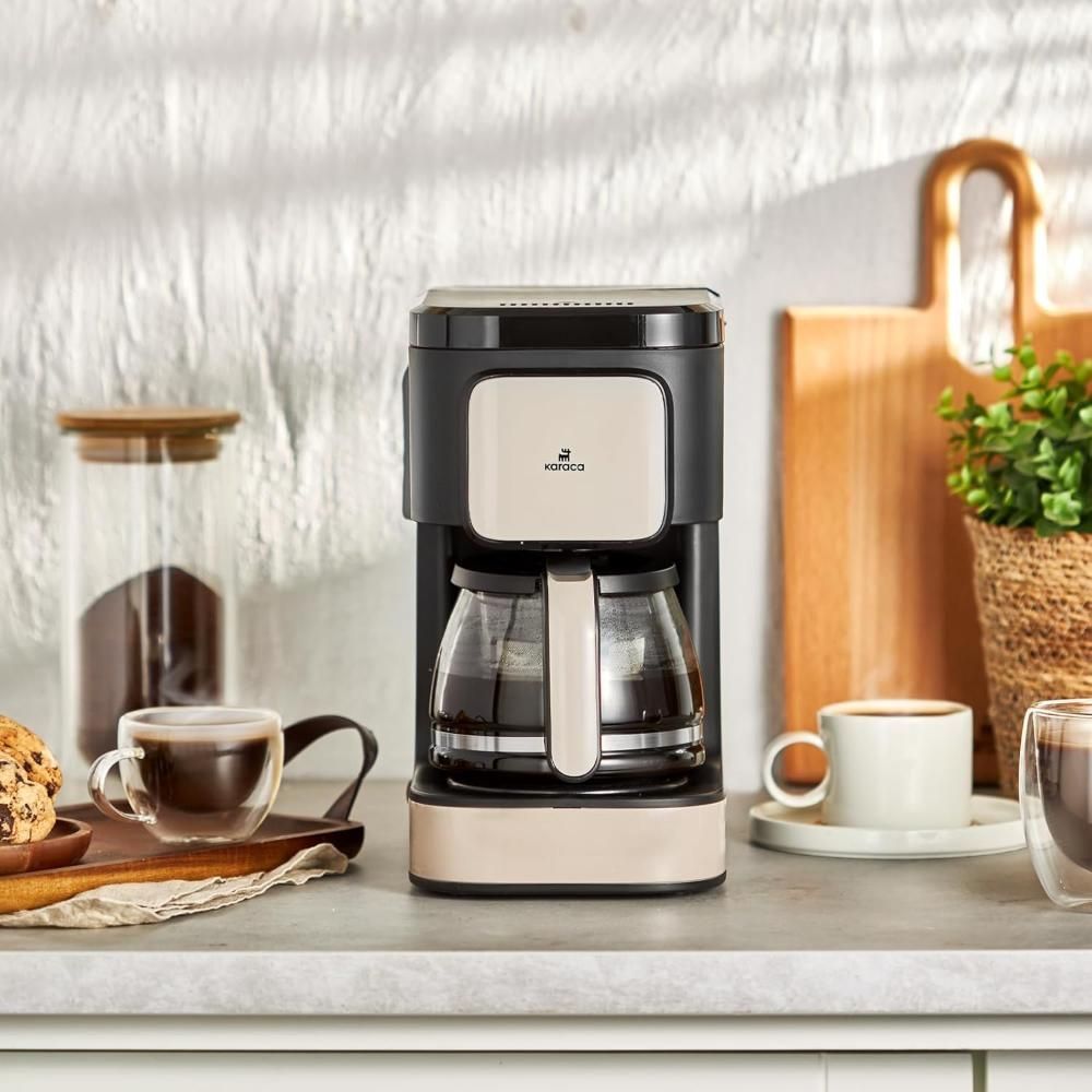 Karaca Just Coffee Aroma 2 in 1 Filter Coffee and Tea Brewing Machine Inox