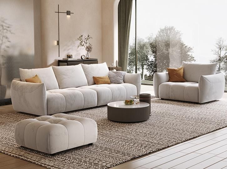 Beige Fabric Living Room Set #S8901B