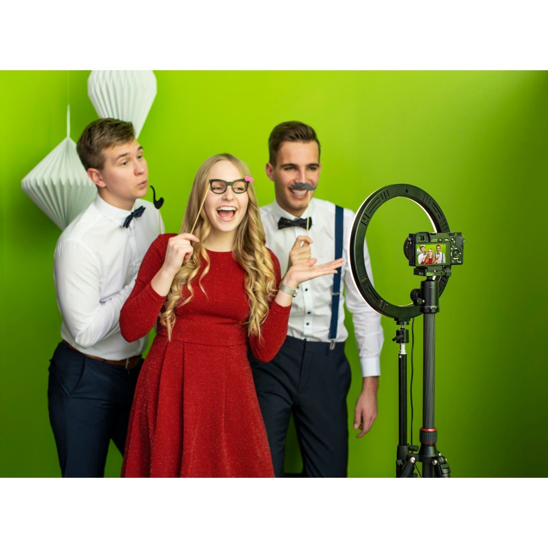 HAMA 4643 SPOTLIGHT 120 LED RING LIGHT,TRIPOD, 12"