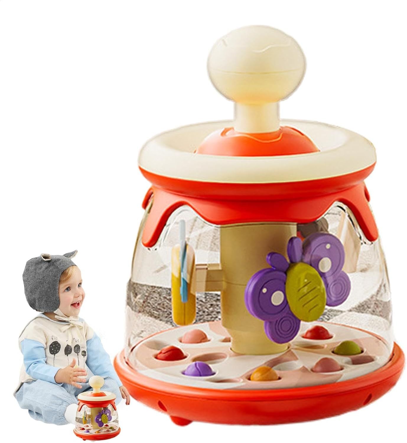 Baby Press Carousel Toy Lightweight Early Education Toy for 6 12 Months Kids