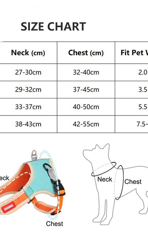 Dog Harness Leash Set Outdoor Reflective Breathable Adjustable Pet Vest