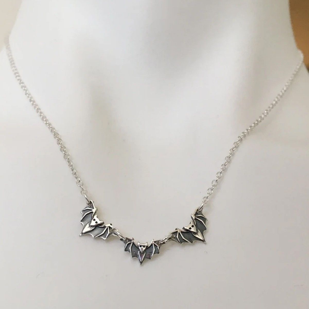 Bat Pendant Necklace Halloween Women Accessories Mothers Day Gift