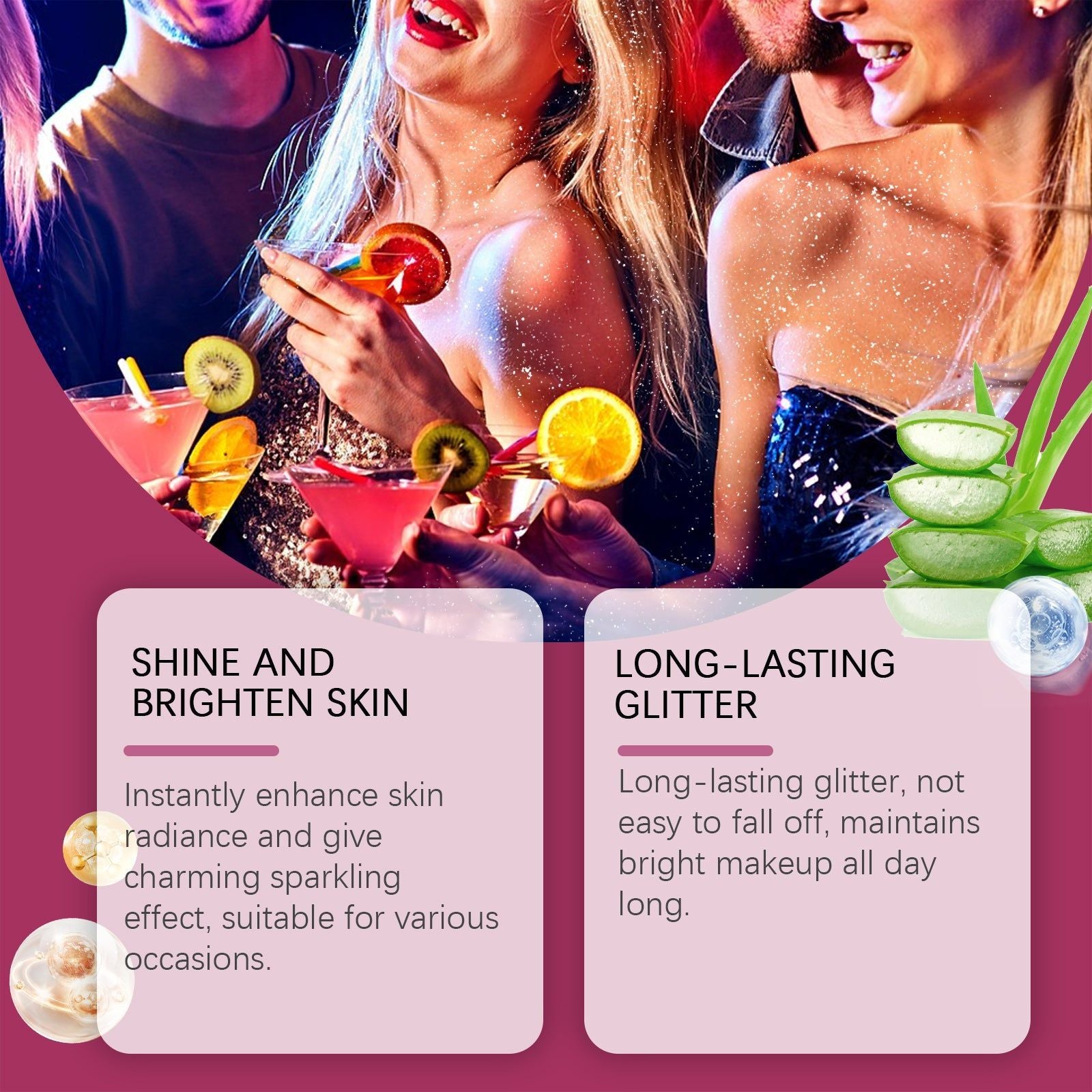 Body Flash Spray, Shimmer Highlight Makeup for Festivals, Parties, and Costumes ,100ml