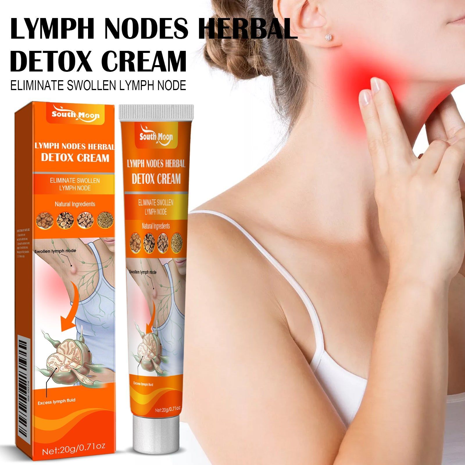 Body Cream for Subcutaneous Massage, Relieve Swelling Pain, Natural Moisturizer ,20g