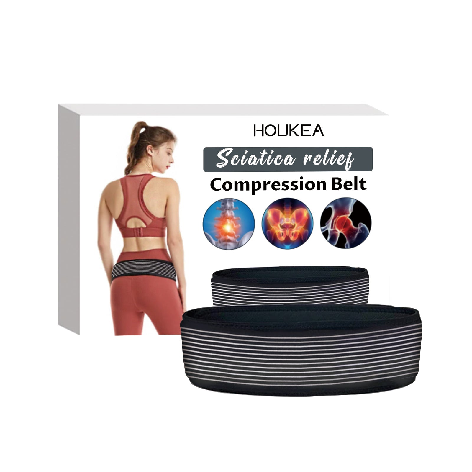 Relieve Back Pain with Body Care Brace, Sciatica, Hip & Joint Support ,1pcs