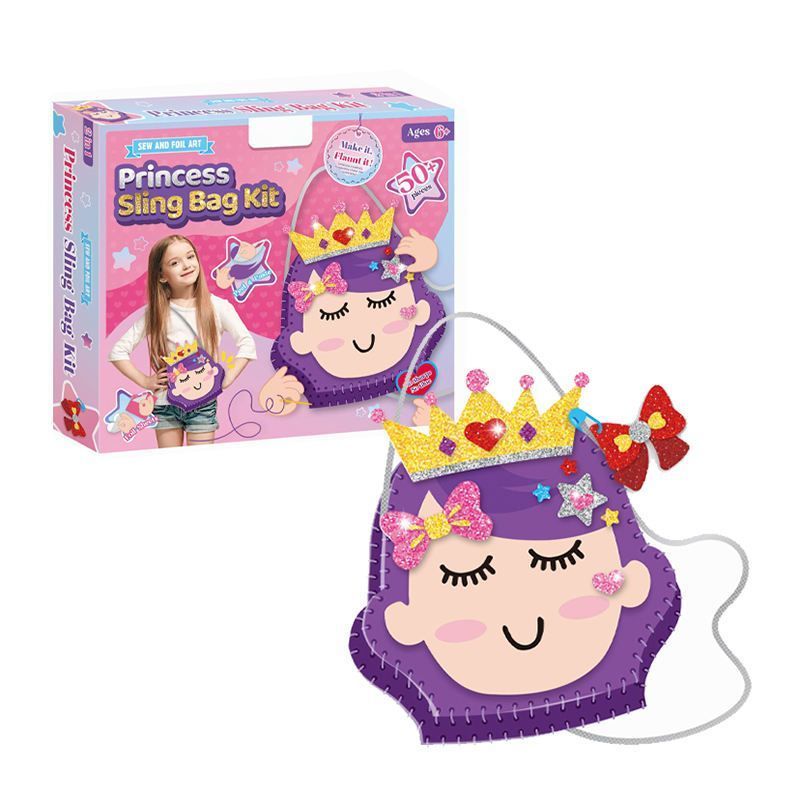 DIY Handmade Bag Design for Kids Creative Paste Arts and Crafts Toy Princess Birthday Gift
