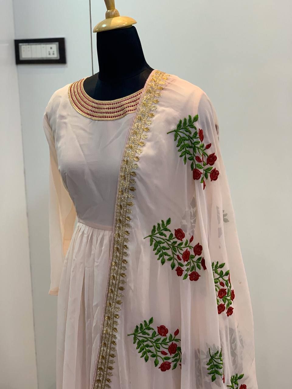Fab Zone Party Wear Designer Gown, Pent And Beautiful Dupatta For Women