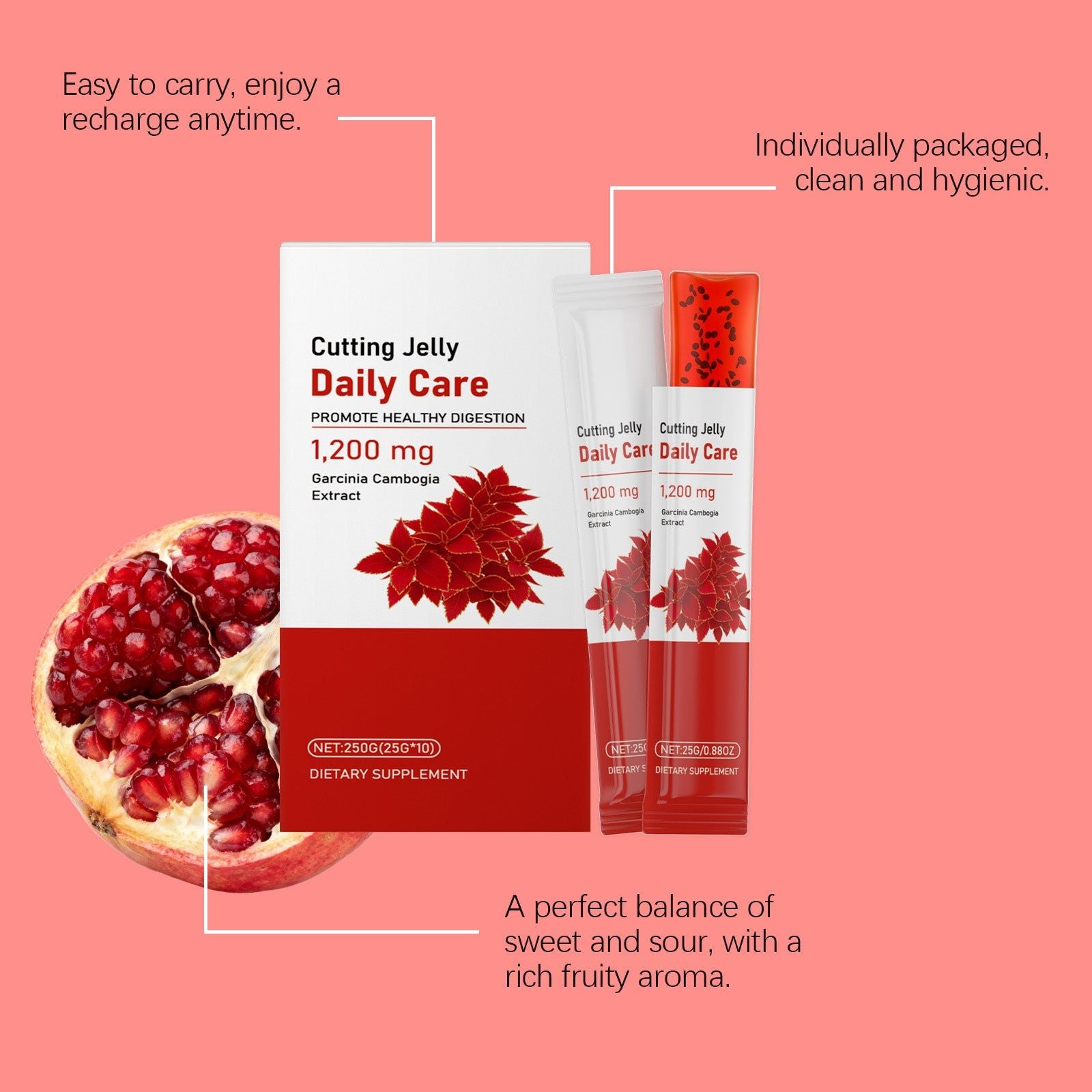 Boost Your Body Care with Delicious Fruit Jelly, Metabolism Support, Antioxidants ,10pcs