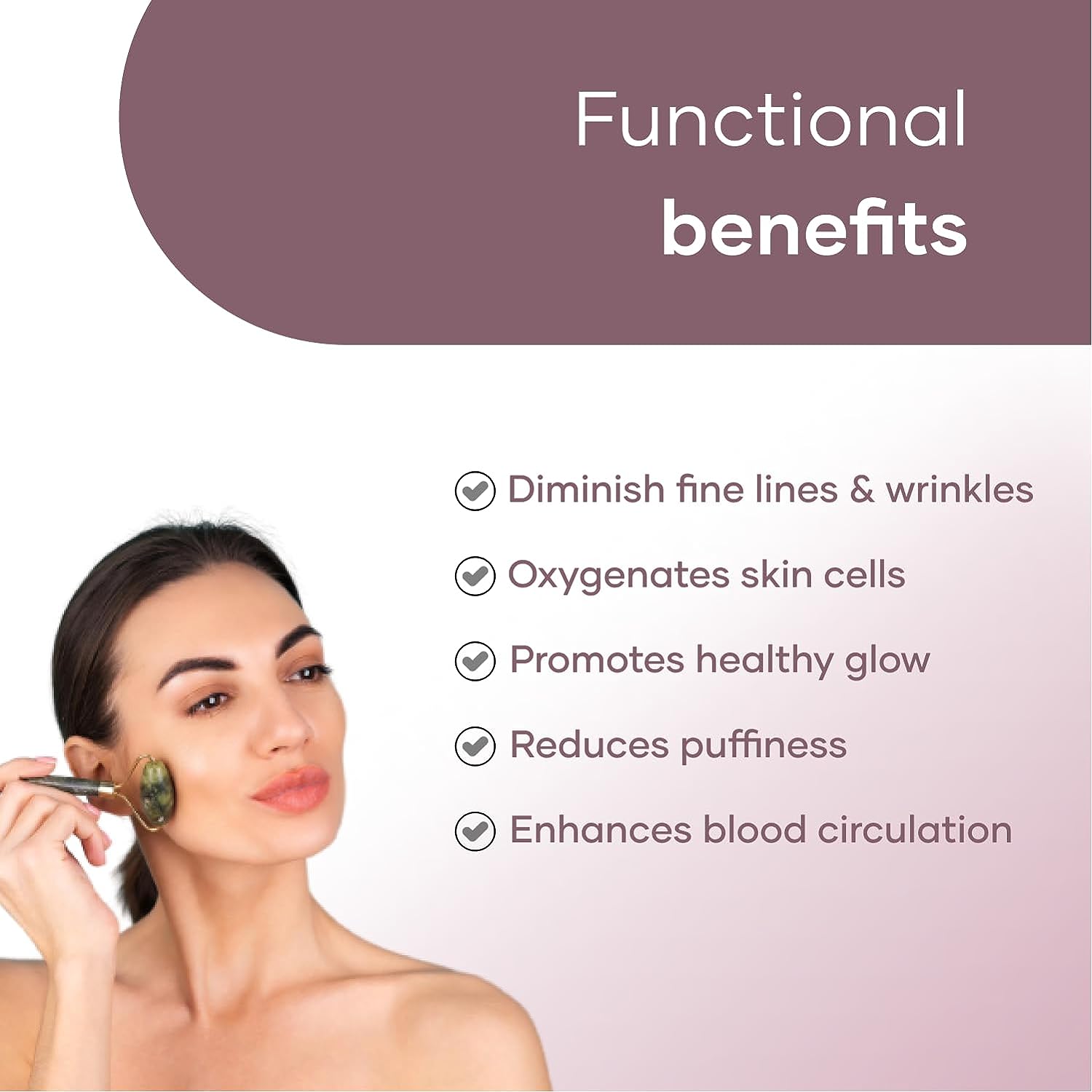 GHC Saturn Jade roller & gua sha 105 جم