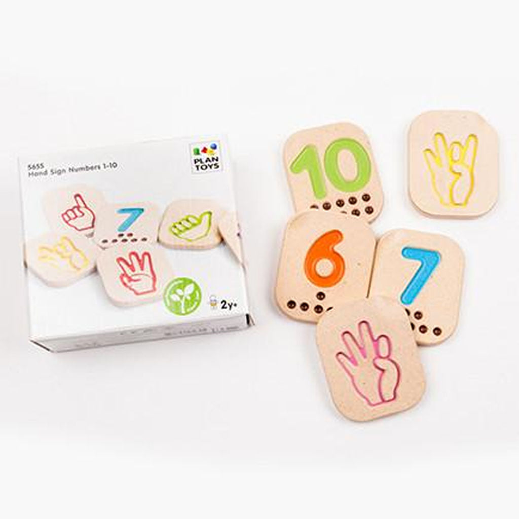 أرقام الإشارات اليدوية من 1 إلى 10 من PlanToys