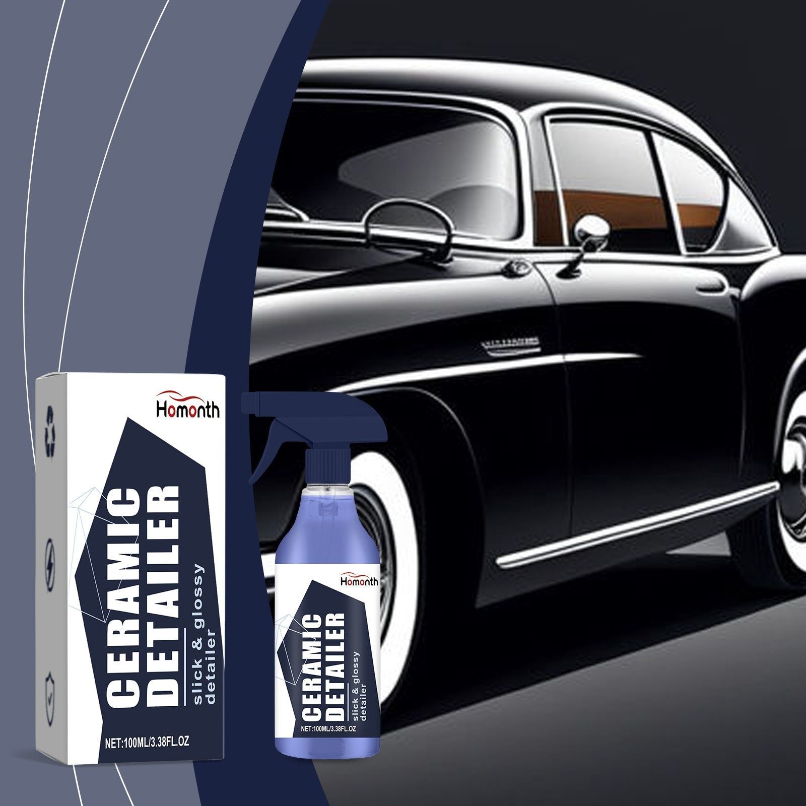 Car Cleaning Ceramic Coating Spray, Water Stain & Dirt Remover, Easy Shine, Car Care ,100ml