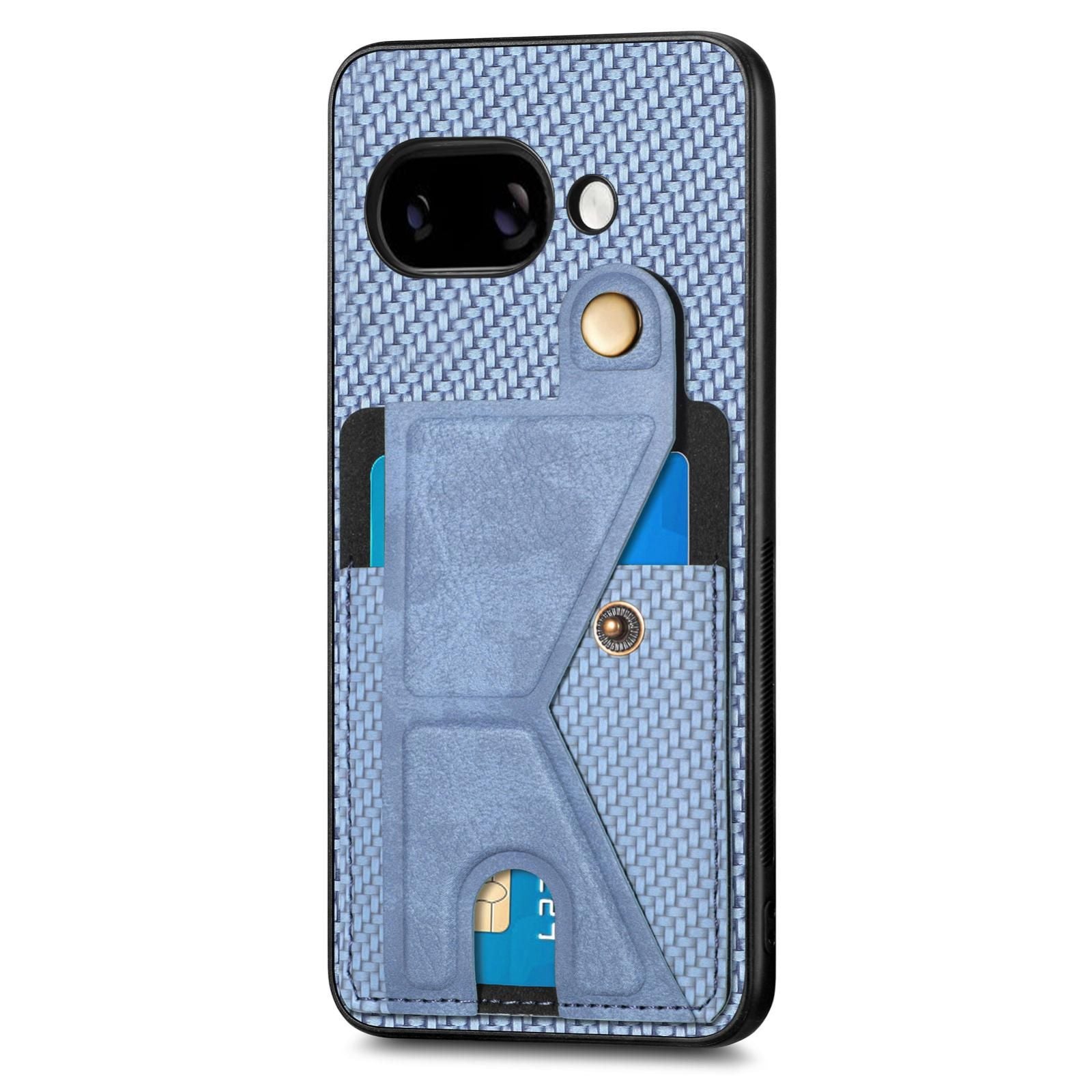 Carbon Fiber Wallet Case For Google Pixel 9a