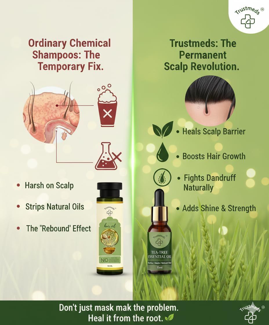 Trustmeds Rosemary Hair Oil & Tea Tree Essential Oil Combo