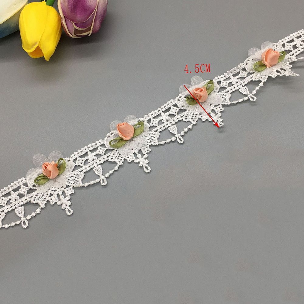 Floral Lace Trim Ribbon Handmade Embroidered Lace Sewing Supplies For DIY Craft