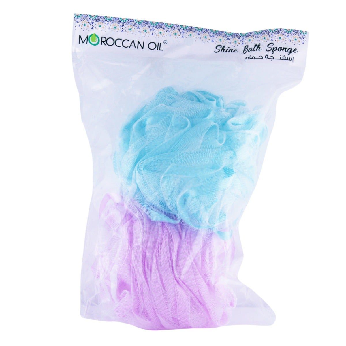 Moroccan Oil Bath Sponge (Blue & Violet) 2-in-1