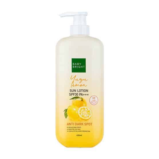 Yuzu Lemon Sun Lotion SPF30 PA+++ 450ml BABY BRIGHT (B)