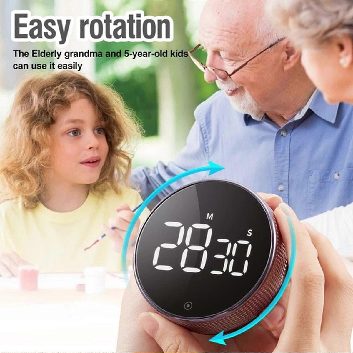 Magnetic Digital Smart Rotation Countdown Timer for Kitchen Home