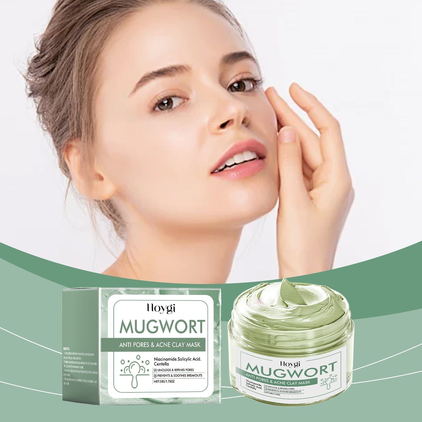 Blackhead Green Tea Facial Cleanser, Oil Control, Pore Purifying, Moisturizing, Facial Care ,50g