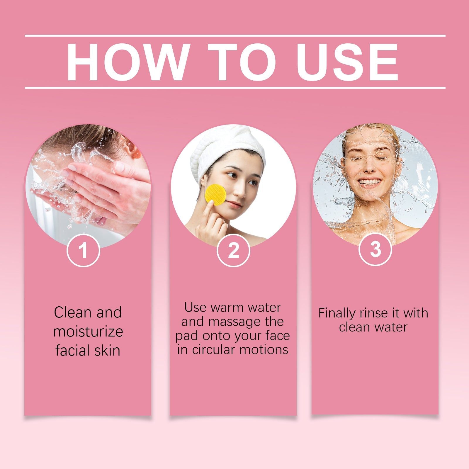 Brightening Facial Cleansing Pads with Kojic Acid, Turmeric, Moisturizing, Pore Refining ,60Pcs