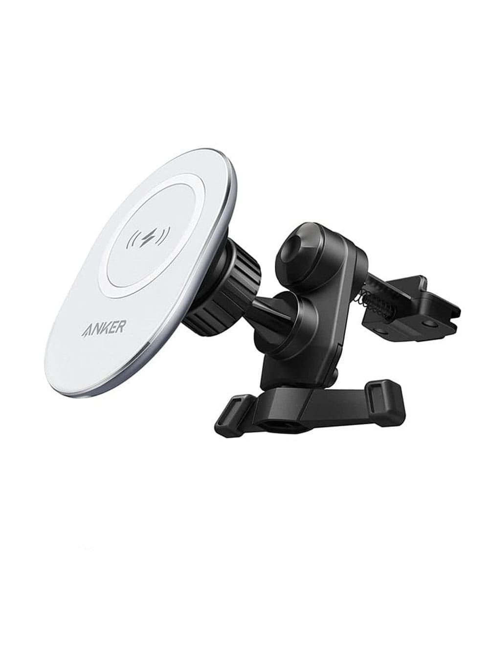 حامل شحن مغناطيسي للسيارة Anker PowerWave، أسود وأبيض