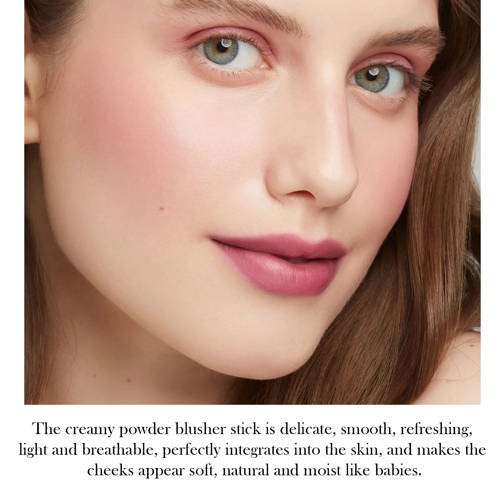 Blush Stick, Natural Nude, Brightening, Waterproof, Multi-Functional, Glow, Contour, Makeup ,19g