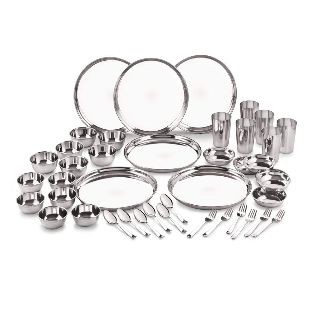 Stainless Steel 42 Pc Dinner Set for Gifting Silver