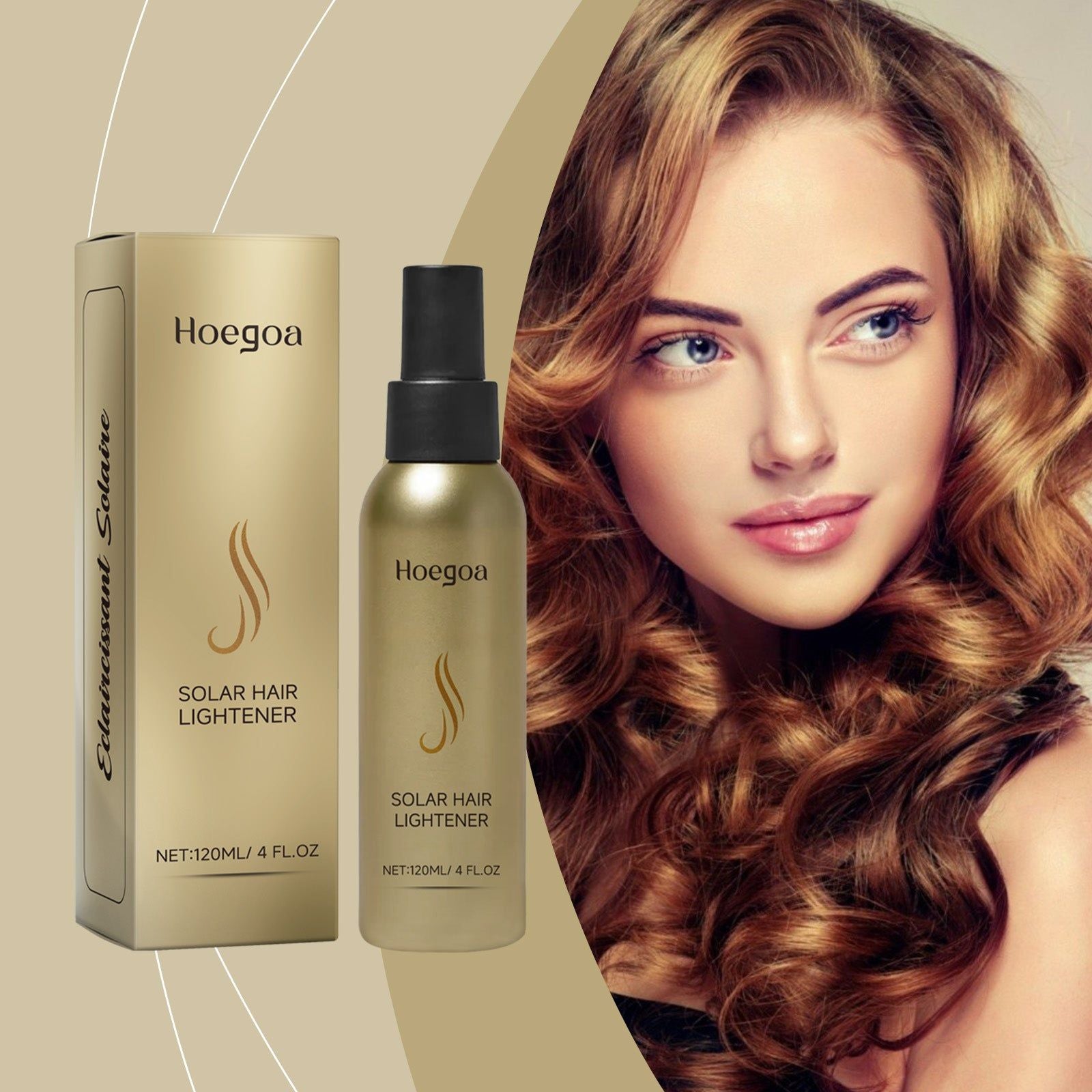 Brighten Hair Instantly, Natural Hair Care, Long-Lasting Shine, Vitamin C Hair Brightener ,120ml