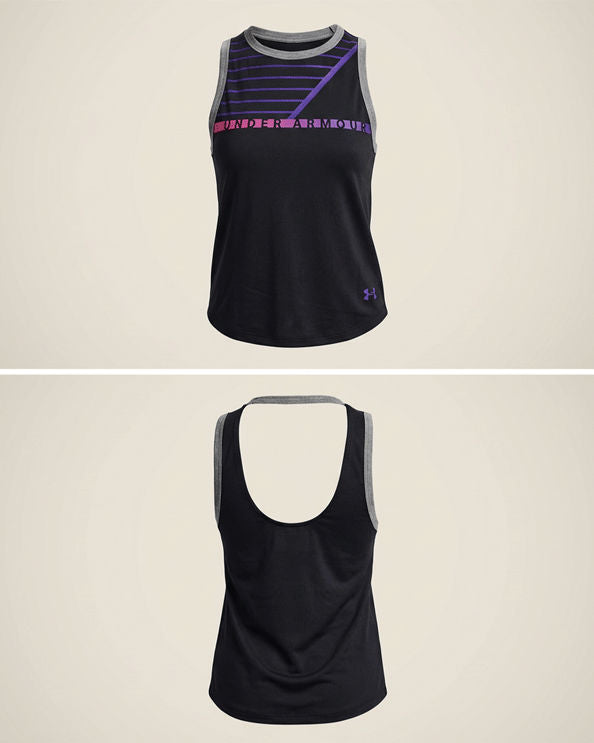 Under Armour Black, Grey & Pink Training Tank