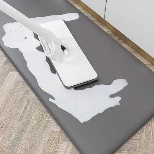 8mm Thickness Anti-Fatigue PVC Kitchen Mats 2Pcs/Set (45x75 + 45x180cm) - Waterproof, Washable Rectangular Floor Mats for Comfort and Durability