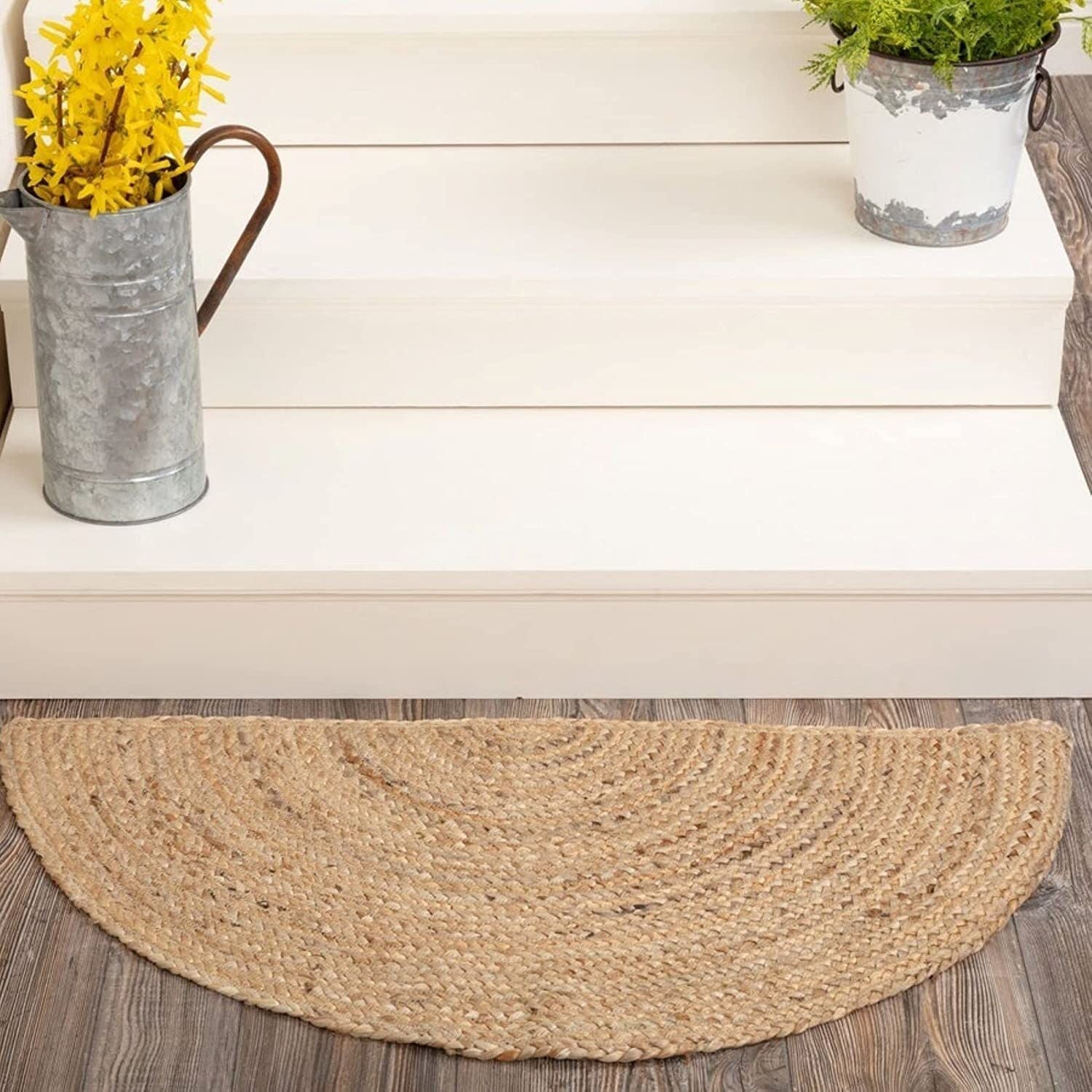 AIESY®  Beautiful Reversible Braided U-Shape Stars Rug