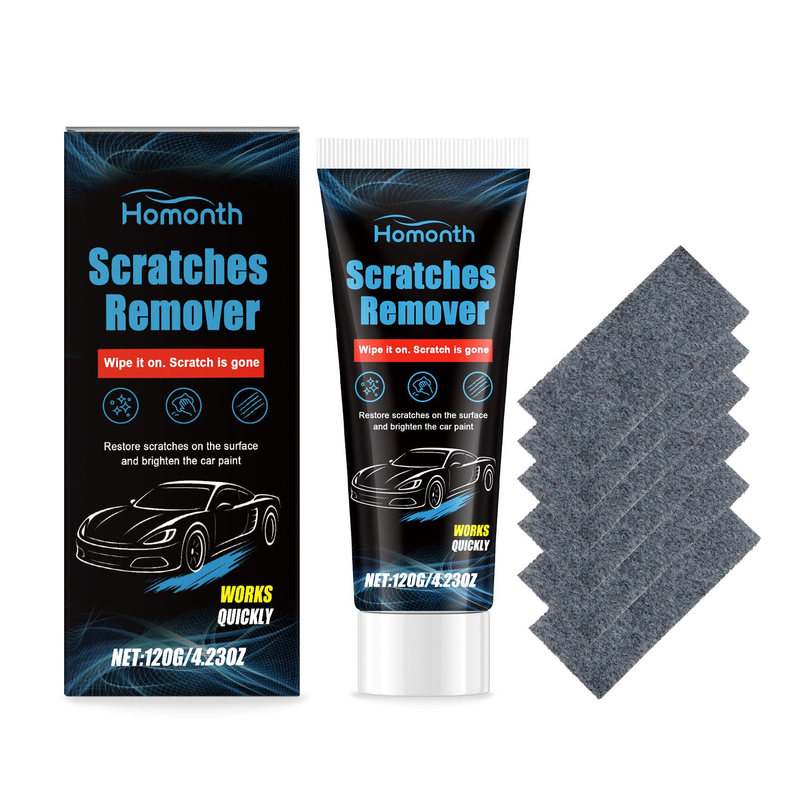Car Scratch Repair Kit, Instant Scratch Fix, Glossy Finish, Easy Touch-Up ,1set