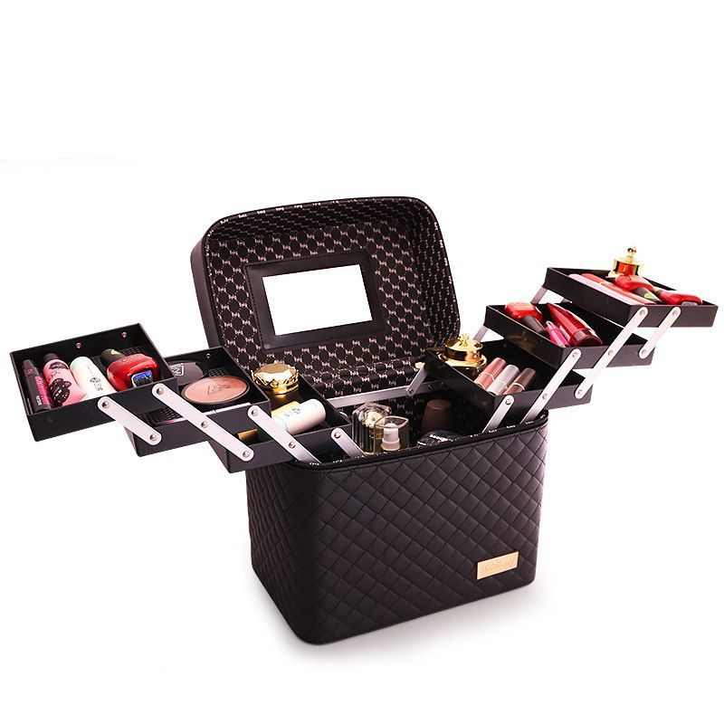 Large Makeup Train Case with Mirror