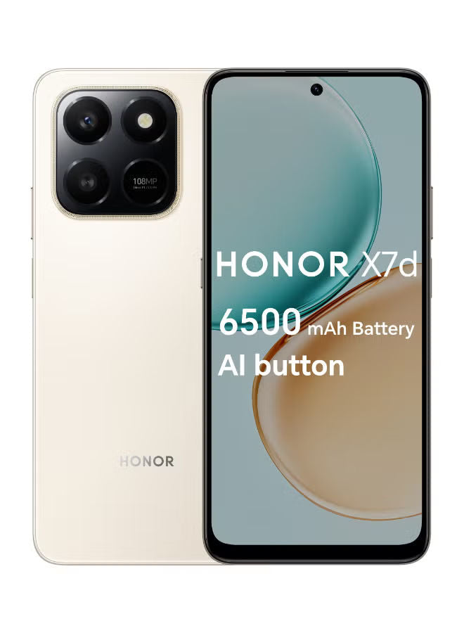 هونور X7d ثنائي الشريحة 4G ذهبي صحراوي 8 جيجابايت رام 256 جيجابايت - إصدار الشرق الأوسط
