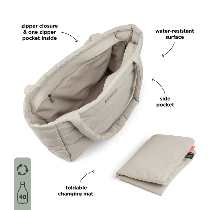 Done By Deer Quilted Changing Tote Bag Sand