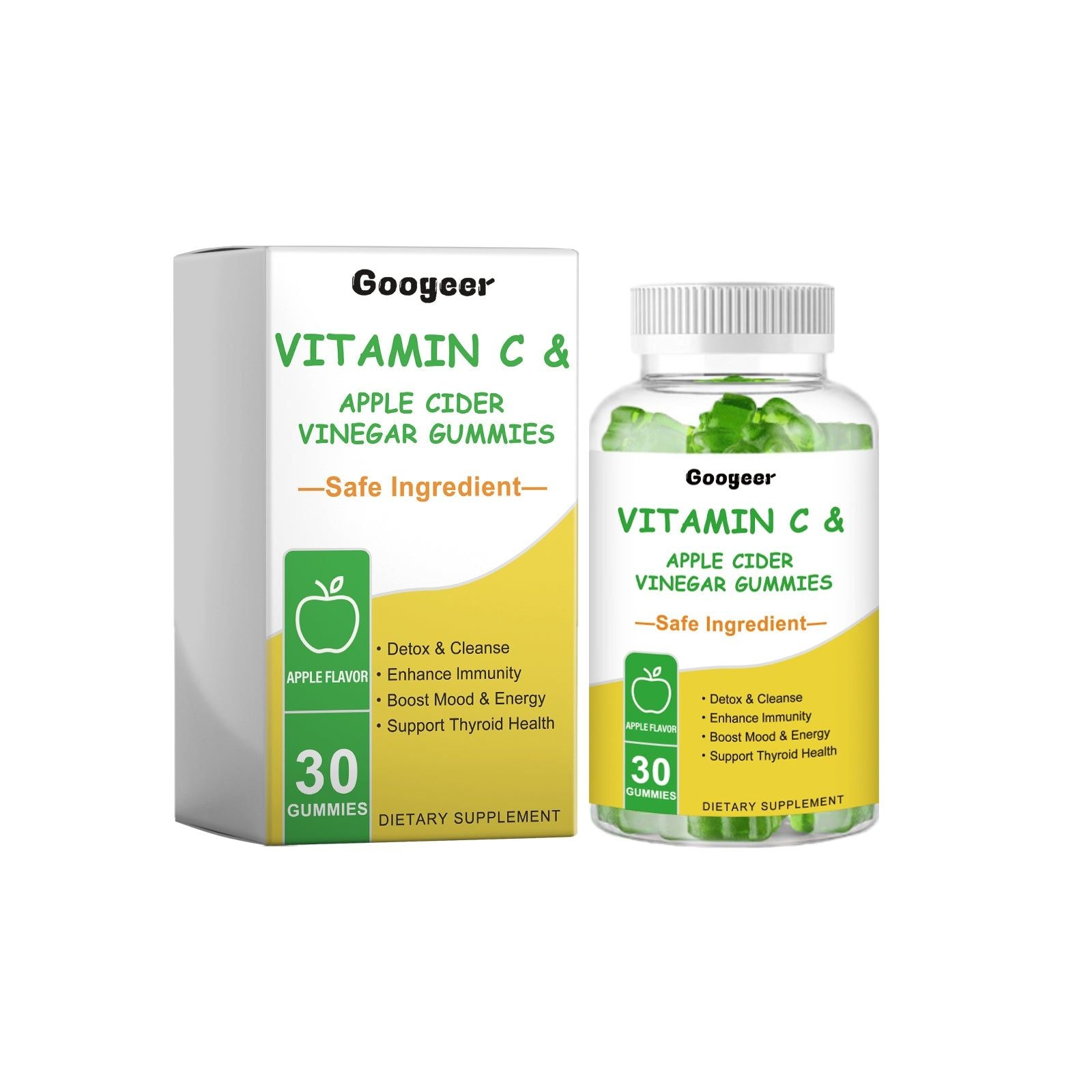 Boost Your Body Care with Vitamin C Apple Cider Vinegar Gummies, Immunity, Fat Burn, Slimming ,30gummies