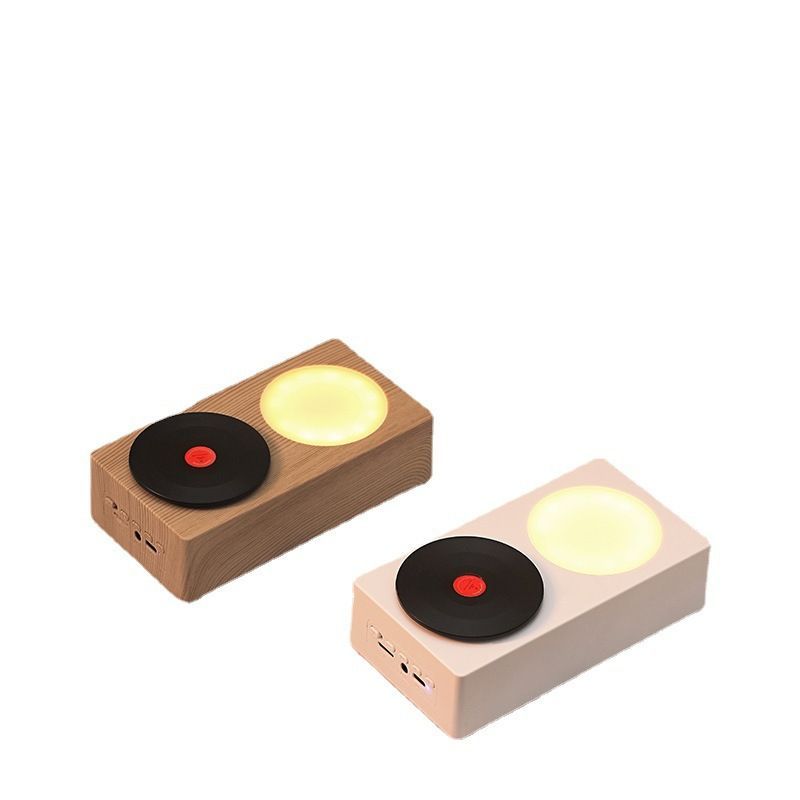 Bluetooth Speaker Retro Record Player Wireless Night Light Creative Gift