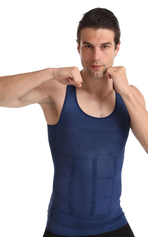 Mens Body Shaping Sweat Sauna Stretch Tummy Control Body Lingerie Tight Shapewear