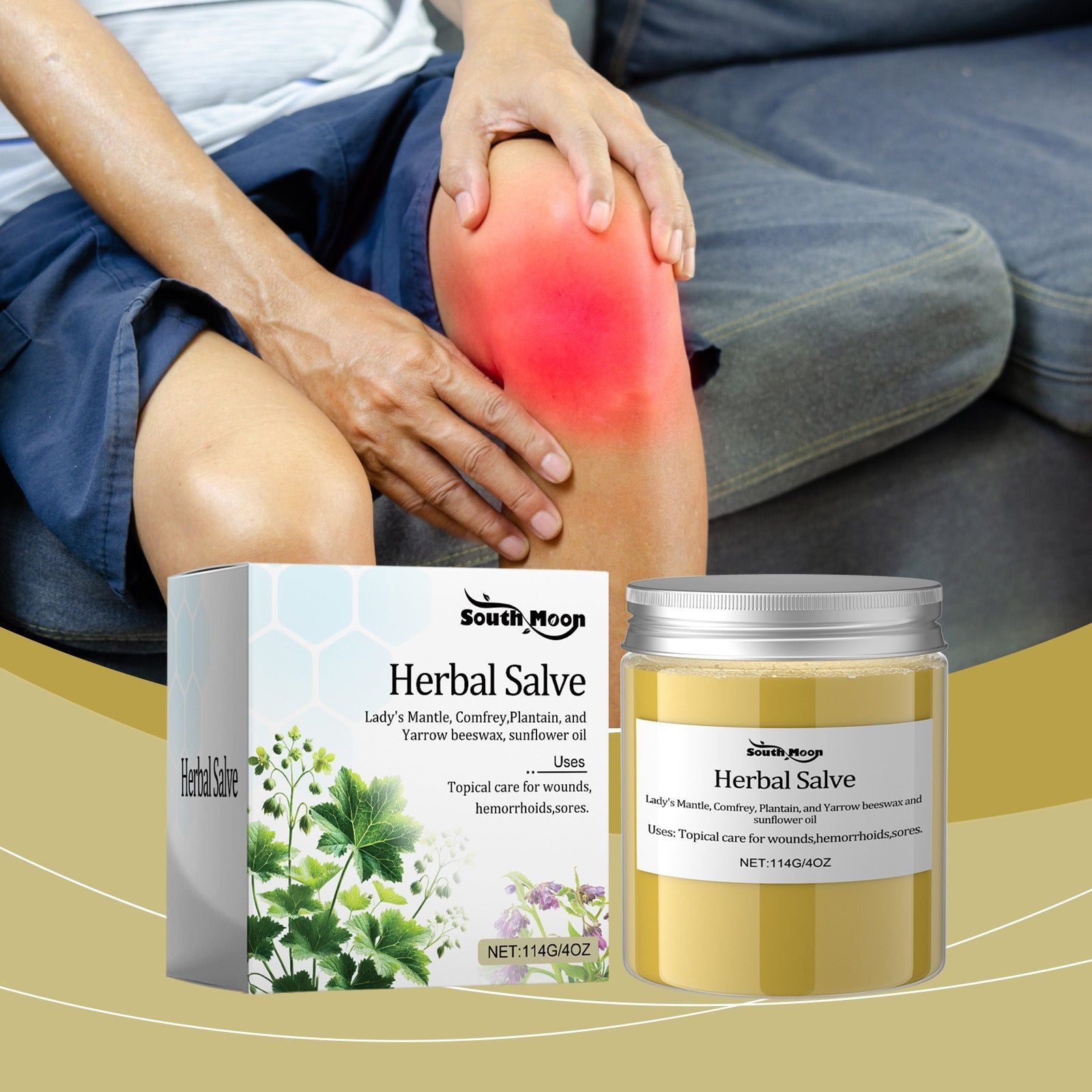 Herbal Body Care Cream, Moisturizes, Relieves Pain, Soothes Joints ,114g