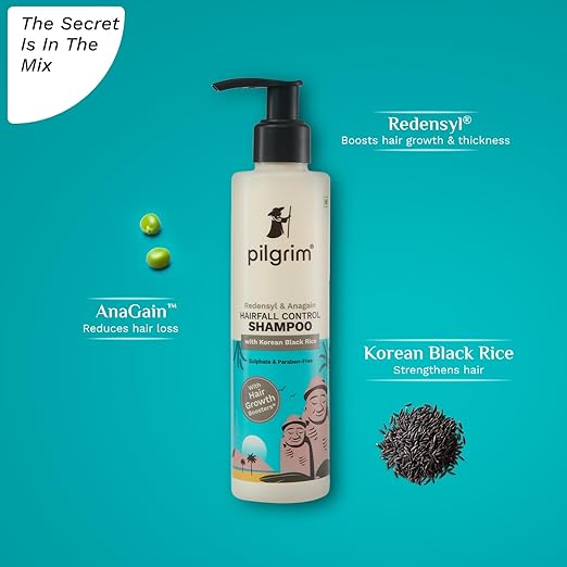 Herbal max Ayurveda Bhringraj Hair Oil(100 ml) + Pilgrim Redensyl & Anagain Hair Fall Control Shampoo 200 ml Combo