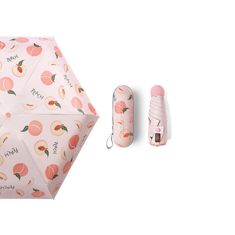 Fruit Mini Umbrella Portable UV Protection Umbrella Windproof Capsule Umbrella