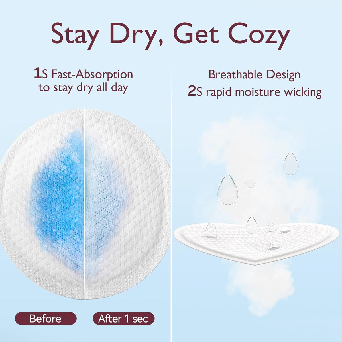 Momcozy Ultra-Thin Disposable Nursing Pads - 60 counts