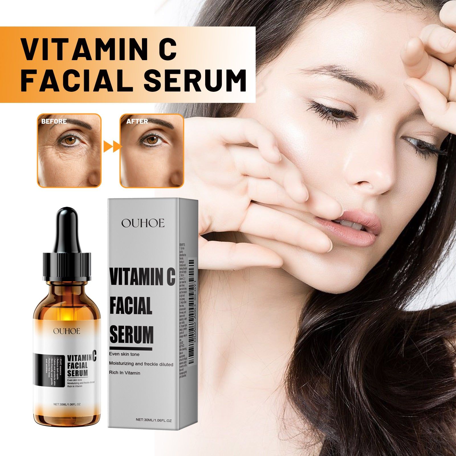 Brightening Skin Face Serum, Reduces Wrinkles, Hydrates, Youthful Glow ,30ml